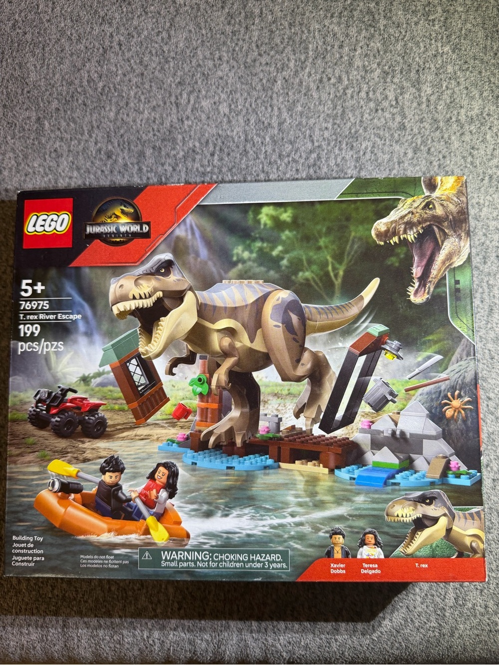 Lego Jurassic World T. rex River Escape Set - Brown, Tan, Blue, Green